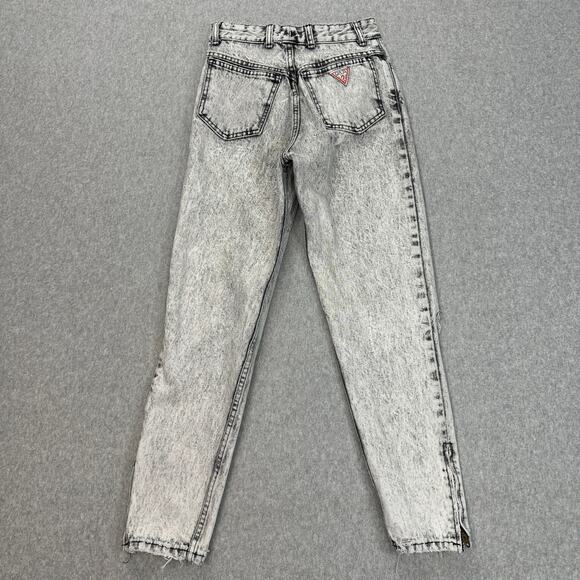 Georges Marciano by Guess Jeans WMNS SZ 0 Gray Acid Wash Skinny Leg Distressed - Picture 4 of 10